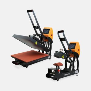 Ricoma Auto Open 16" x 20" Flat Heat Press & Cap Heat Press Bundle