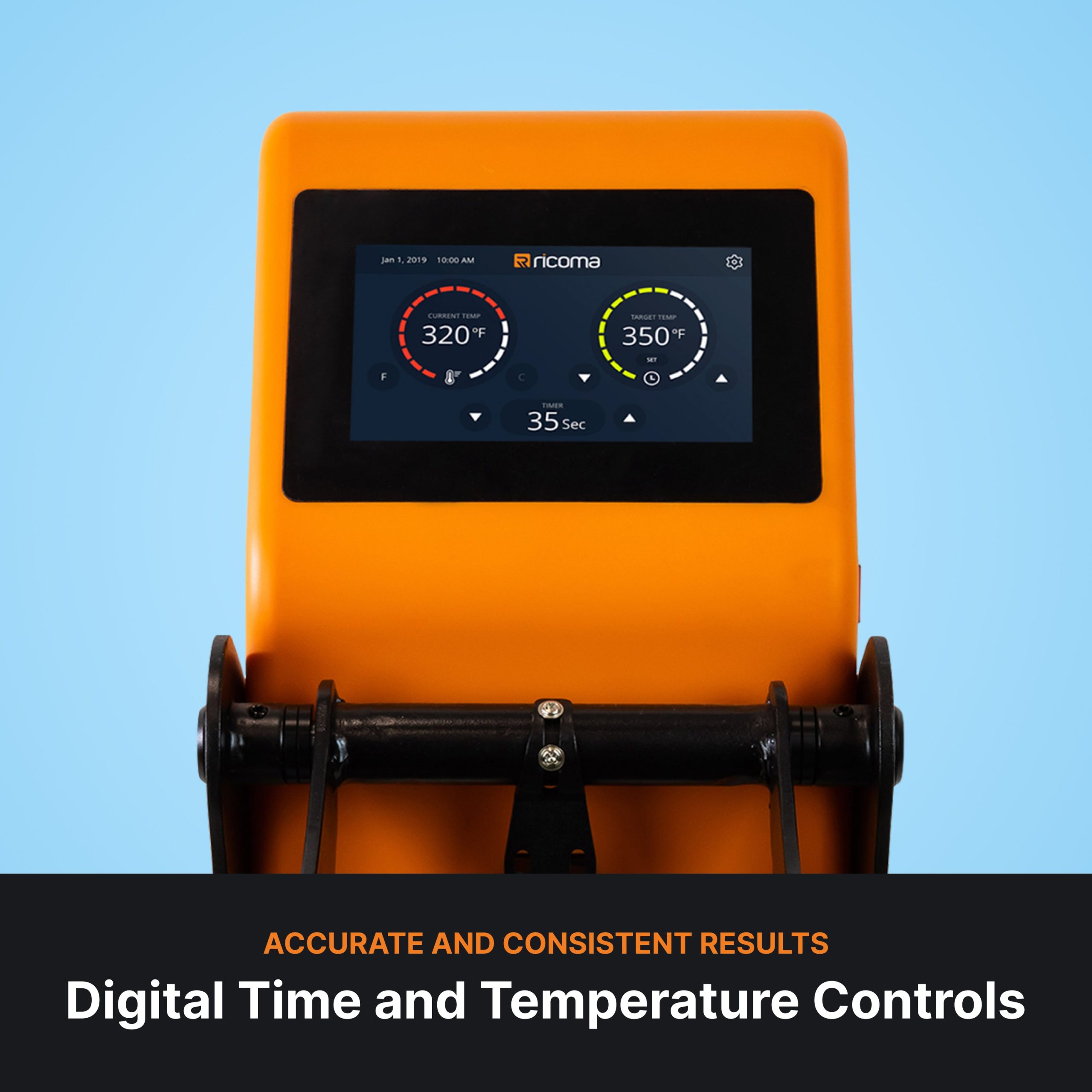 Ricoma Auto Open 16" x 20" Flat Heat Press & Cap Heat Press Bundle 3 Ricoma Auto Open 16" x 20" Flat Heat Press & Cap Heat Press Bundle - Image 3